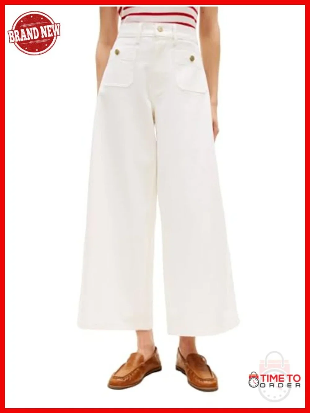 High Rise Wide Leg Jeans with Stretch